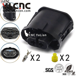 YLCNC 1-1355668-2 2 PIN BMW Car Front Bumper Fog Lamp Socket DJ7027A-2.8-200-P