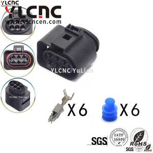 YLCNC 1J0973733 6 PIN Volkswagen Oxygen Sensor Plug DJ7065A-3.5-200