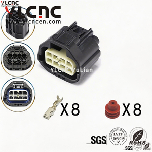 YLCNC 272-7283557410 8 PIN Front Bumper Radar Plug DJ7087Y-2.8-200