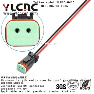 YLCNC DT06-2S-E005 2 PIN DT connector Wire harness electrical connector