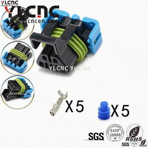 YLCNC 12146047 5 PIN Car Front And Rear Oxygen Sensor Plugs DJ7051D-1.65-200
