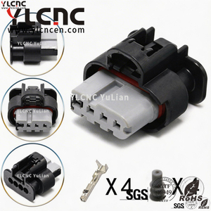 YLCNC 2203773-3 4 PIN Automotive Nitrogen-oxygen Sensor Plug DJ7047C-1.2-200