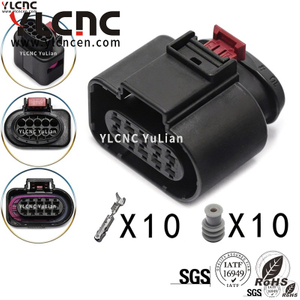 YLCNC 4H0 973 715A 10 PIN Car Door Lock Radar Harness Plug DJ71051-1.5-200-P