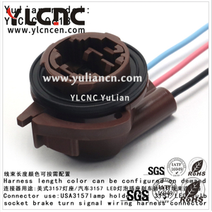 YLCNC 3 PIN American 3157 Lamp Holder Automotive Wiring Harness Connector