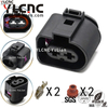 YLCNC 1J0973752 2 PIN Automotive Fuel Injection Injector Connector DJ70239Y-6.3-200-P