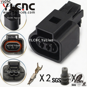 YLCNC 6N0973702 2 PIN Automobile Brake Fluid Level Sensor Plug DJ7022F-1.5-200-P