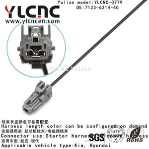 YLCNC 7123-6214-40 1 PIN Starter harness Automotive wire harness cable assembly
