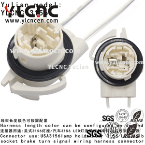 YLCNC 2 PIN American 3156 Lamp Holder Automotive Wiring Harness Connector