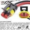 YLCNC 282080-1 2 PIN Fog Lamp Xenon Lamp Connector Automotive Wire Harness Plug
