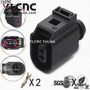YLCNC 6E0 973 702 2 PIN Front And Rear Wheel Speed ABS Sensor Connectors DJ7026B-1.5-200-Y