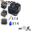 YLCNC 7123-7544-40 14 PIN LED Spotlight Xenon Lamp Connector DJ7141-1.8-21