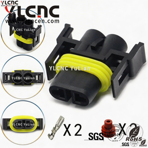 YLCNC 12124819 2 PIN H8/H9/H11 Fog Lamp Xenon Lamp Plug DJY7028-2.8-200