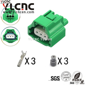 YLCNC 7183-7976-60 3 PIN Air Conditioning Pressure Switch Plug DJ70315-1.2-204