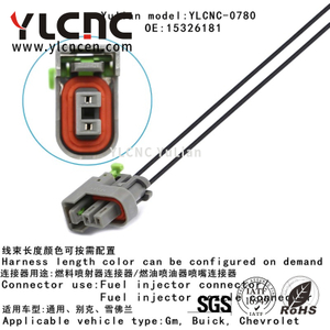 YLCNC 15326181 2 PIN Fuel injector connector Automotive wire harness replacement plug
