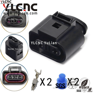 YLCNC 1K0 973 202 2 PIN Car Coolant Temperature Sensor Plug DJ7025YA-3.5-200-P