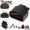 YLCNC E-5661-001 4 PIN High-voltage Package Ignition Coil Connector DJ7049ZA-2.8-200