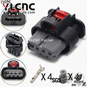 YLCNC 2203773-3 4 PIN Automotive Nitrogen-oxygen Sensor Connector DJ7047D-1.2-200