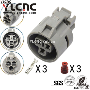 YLCNC 6187-3901 3 PIN Automobile Reversing Light License Plate Light Connector DJ70391A-2.2-208-P