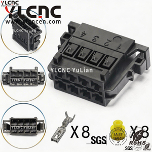 YLCNC 037545528 8 PIN Headlights, Center Control, Instrumentation, Doors, Chassis, Trunk, Engine Side，Tail Light Plug DJ70827A-2.5-210