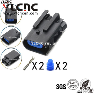 YLCNC 5-1437710-6 2 PIN Heated Windshield Nozzle Connector DJ7022Q-1.5-200