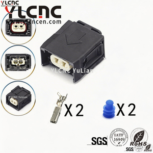 YLCNC 7287-1495-30 2 PIN Harness Plug for High Pressure Oil Pump DJ7028-2.2-200