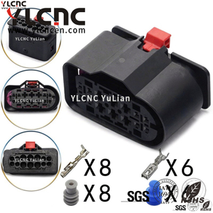 YLCNC 2294945-1B 14 PIN Xenon Lamp Headlight Wiring Harness Connector DJ7142A-1.2/3.5-200-P