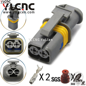 YLCNC 18385000002 2 PIN Automotive Exhaust Temperature Sensor Connector MAN DJ7028A/B-1.5-208-P